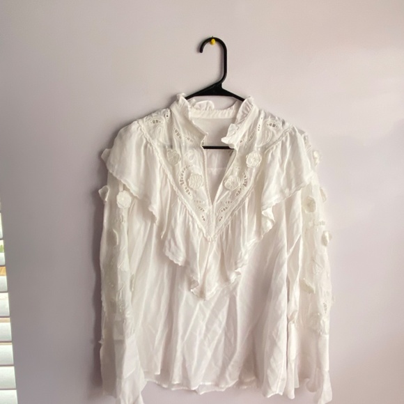 See By Chloe White Long Sleeve Top - Picture 3 of 5